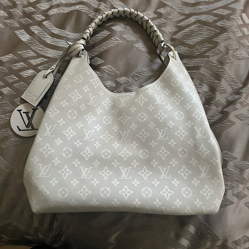 Louis Vuitton White Monogram Hobo Bag